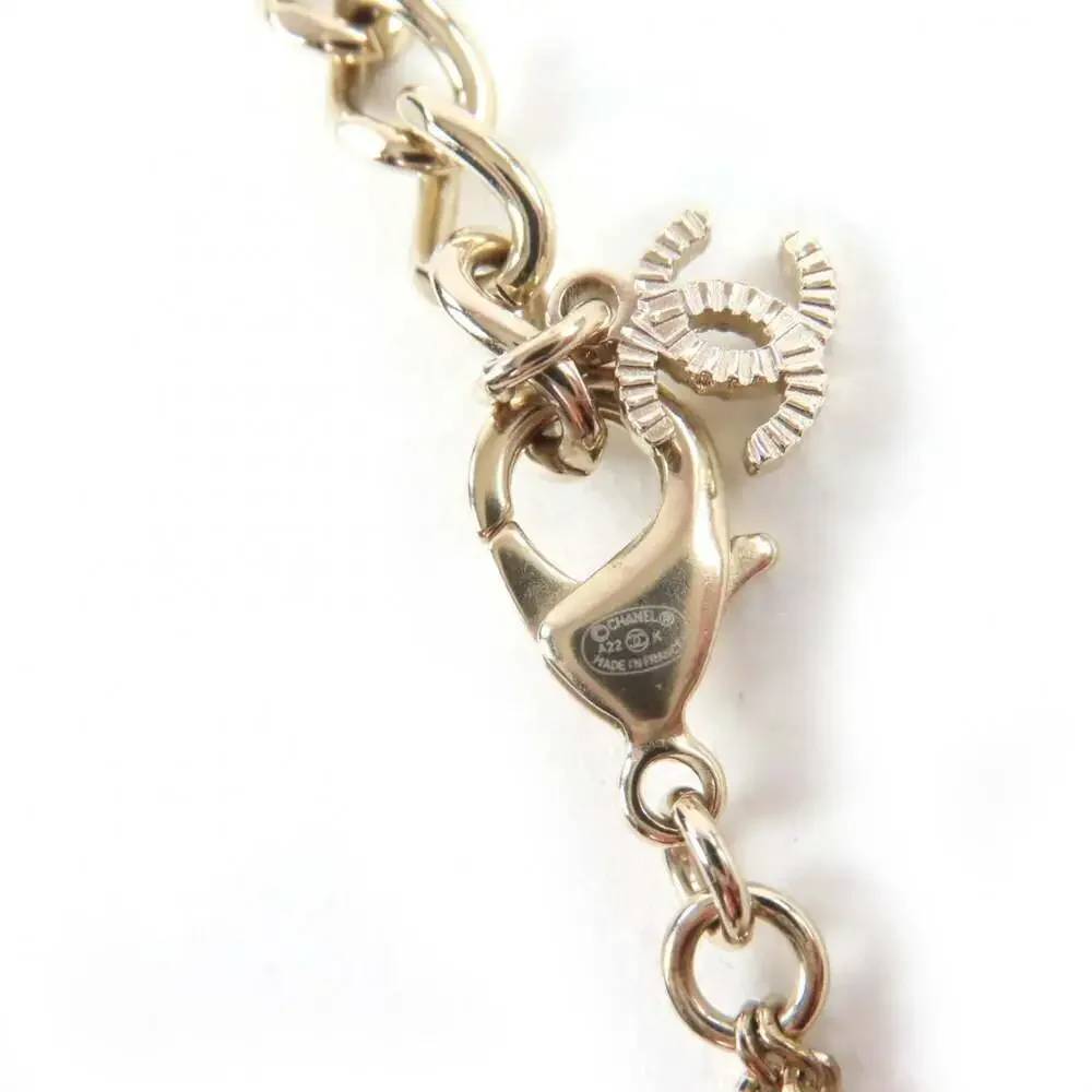 Chanel Cc Logo Pendant Necklace Metal #250090C12B